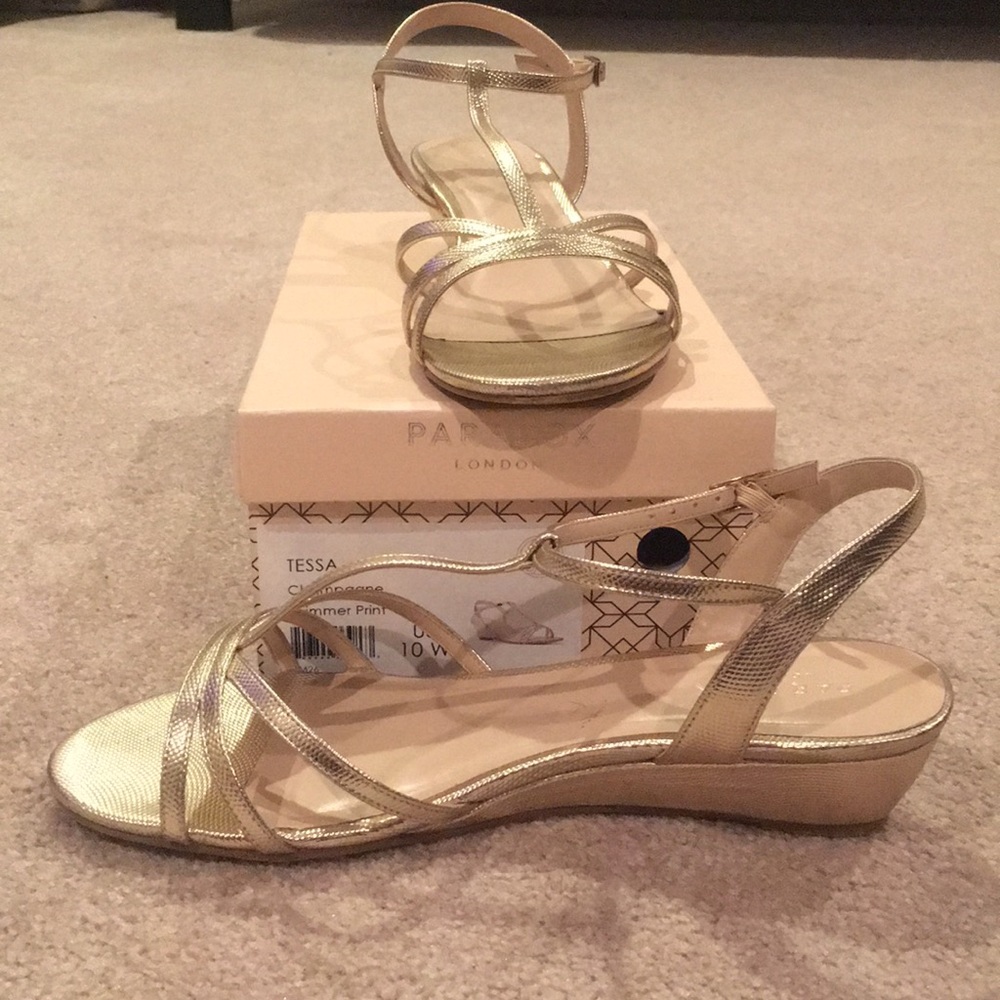 Paradox Champagne Shimmer Print Sandal